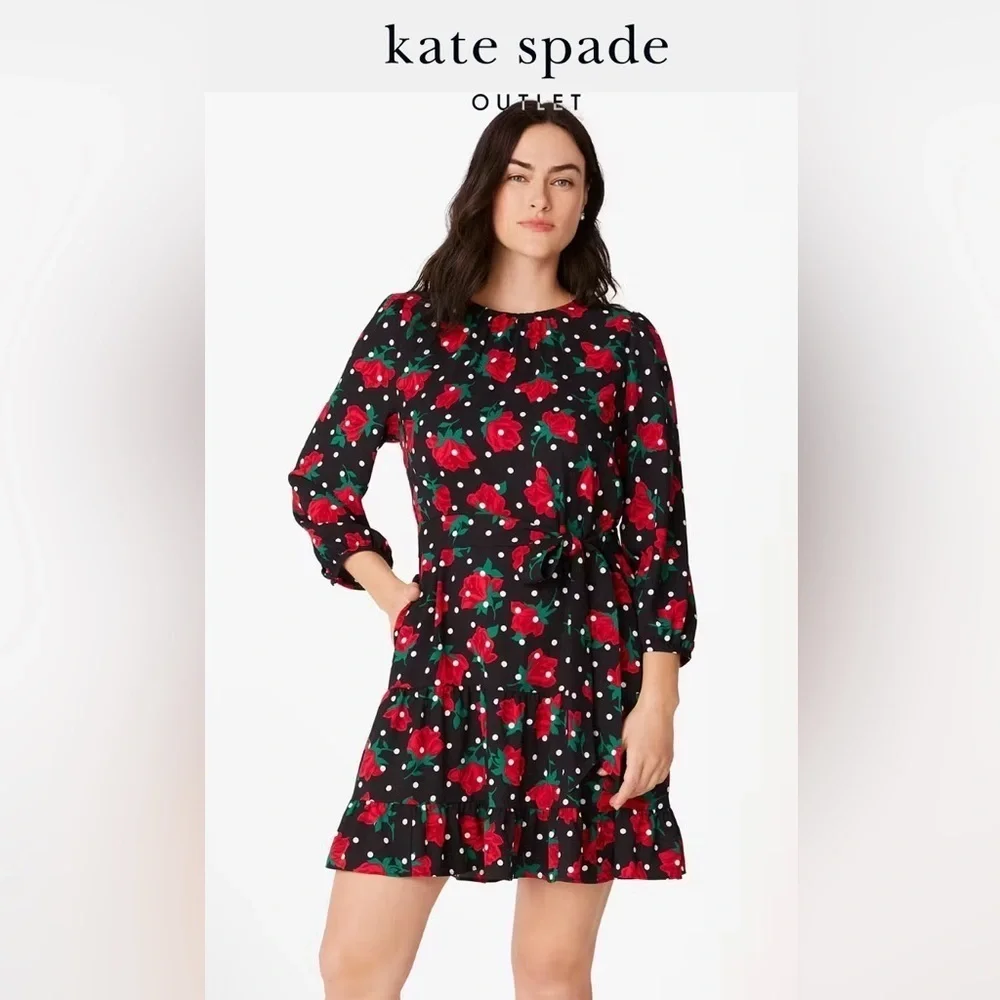 Kate spade Rose Dot Toss Shift Dress XL